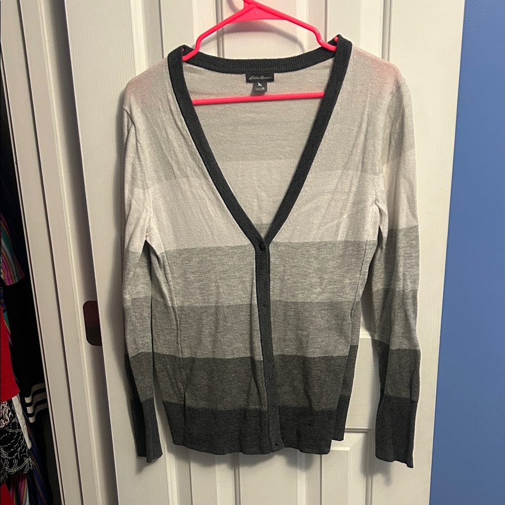 Eddie Bauer Gray Ombré Cardigan